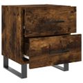 vidaXL Nočné stolíky 2 ks dymový dub 40x35x47,5 cm kompozitné drevo