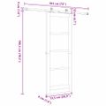 vidaXL Posuvné dvere ORKDAL 73,5 x 198,5 cm Prírodná a čierna