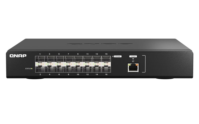 QNAP riadený switch QSW-M5216-1T (16x 25GbE SFP28 port, 1x 10GbE)