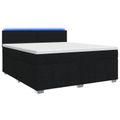 vidaXL Posteľ boxspring s matracom Čierna 140 x 190 cm Látka