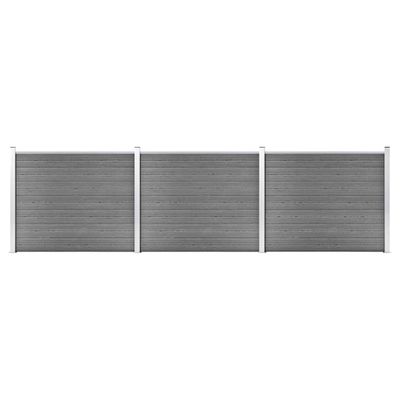 vidaXL Sada plotových panelov WPC 526x146 cm sivá