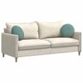 vidaXL Vankúše na sedenie 2 pcs Morská zelená Ø 40 x 13 cm Zamat