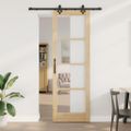 vidaXL Posuvné dvere Prírodná 78 x 232 cm