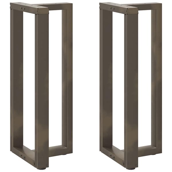 vidaXL Nohy barového stola v tvare T, 2 ks, čierne, 50x35x(100-101) cm, oceľové