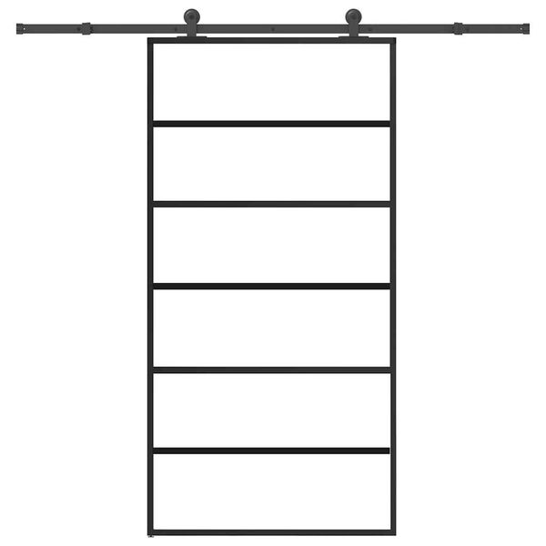 vidaXL Posuvné dvere s kovaním 102x205 cm ESG sklo a hliník