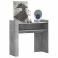 vidaXL Konzolový stolík betónový sivý 100x35x90 cm drevotrieska