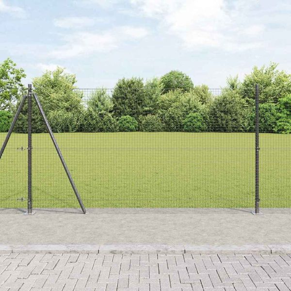 vidaXL Zvarené drôtené pletivo s betónovým základom 50 x 1,2 m Sivá
