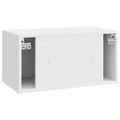 vidaXL Nástenná TV skrinka Biela s vysokým leskom 59,5 x 31 x 30 cm