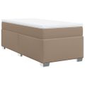vidaXL Boxspring posteľ s matracom kapučínová 100x200 cm umelá koža