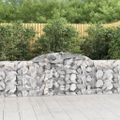 vidaXL Oblúkové gabionové koše 15ks 300x30x80/100cm pozinkované železo