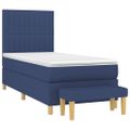 vidaXL Posteľný rám boxsping s matracom modrý 80x200 cm látka