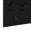 vidaXL Vešiak na stenu Nástenná montáž Čierny dub 100 x 40 x 12 cm