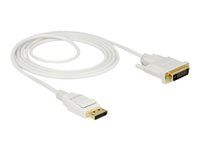 Adaptérový kábel - jeden spoj - DisplayPort (M) do DVI-D (M) - DisplayPort 1.2 - 2 m - pasívny - biela