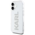 Puzdro Karl Lagerfeld HC IML Rhinestones Logo pre iPhone 16 Transparentné