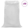 vidaXL Tkaninové vrecia 50 ks Biela 80 x 125 cm PP