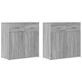 vidaXL Komody 2 ks sivé sonoma 79x38x80 cm kompozitné drevo