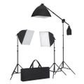 vidaXL Sada do štúdia so softbox svetlami a pozadiami
