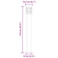 vidaXL Vonkajšie stojace lampy 3 ks strieborné 110 cm nehrdzavej. oceľ