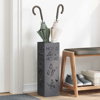 vidaXL Stojan na slnečník s úložiskom Antracit 15,5 x 15,5 x 49 cm Kov