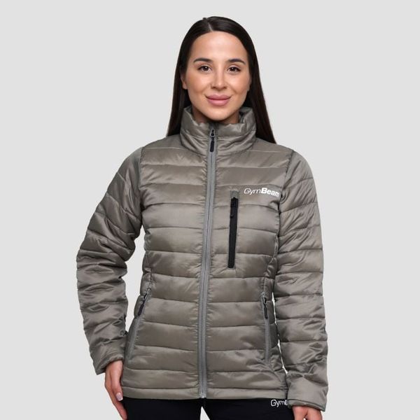 Dámska bunda Puffer Vetiver/Black - GymBeam, veľkosť XL, veľkosť oblečenia XL