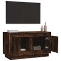 vidaXL TV skrinka dymový dub 80x35x45 cm spracované drevo