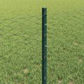 vidaXL Hexagonálny plot s stĺpom 10 x 0,6 m PVC potiahnutá oceľ Zelená