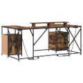 vidaXL Stôl Dymová dub Kompozitné drevo 182 x 101 x 87,5 cm