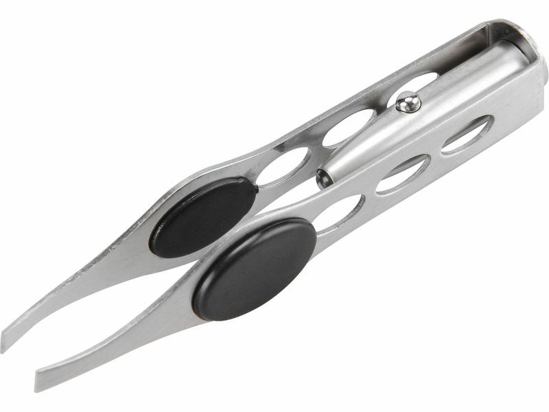 Pinzeta s LED světlem, délka 95mm, šířka čelistí 4mm, LED světlo, nerez EXTOL-CRAFT