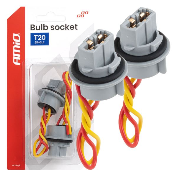Objímka žiarovky T20 LED 12V W21W WY21W W3x16d 7440 T20 2 ks AMiO-04833
