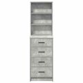 vidaXL Highboard Betónovo sivá 40 x 41 x 135 cm Kompozitné drevo