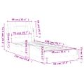 vidaXL Rám postele Viana bez matraca kapučínový 90x200 cm umelá koža