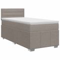 vidaXL Posteľ boxspring s matracom Sivohnedá 90 x 190 cm Látka