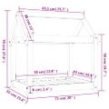 vidaXL Posteľ pre psa 71x55x70 cm borovicový masív