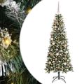 vidaXL Umelý vianočný stromček Zelená 180 cm PVC, plast a oceľ