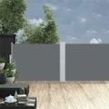 vidaXL Zaťahovacia bočná markíza, antracitová 100x1000 cm
