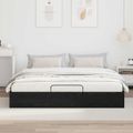 vidaXL Otomanový posteľný rám s úložiskom Čierny Dub 203 x 180 x 25 cm