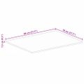 vidaXL Stolová doska 80x70x1,5 cm obdĺžnik masívne recyklované drevo