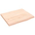 vidaXL Stolová doska 60x50x(2-4) cm neošetrený dubový masív