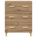 vidaXL Servírovacia skriňa Remeselný dub 69,5 x 34 x 90 cm
