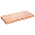 vidaXL Kúpeľňová doska bledohnedá 80x40x(2-6) cm ošetrený masív