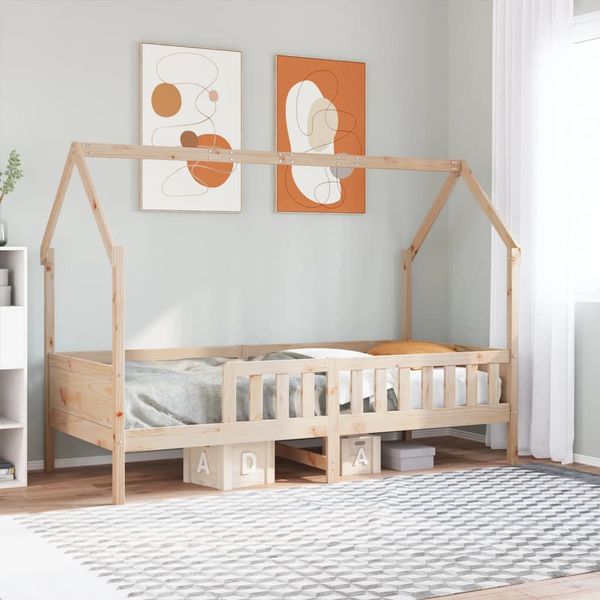 vidaXL Rám detskej postele domček 90x200 cm masívna borovica