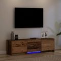 vidaXL TV skriňa s LED Staré drevo 140 x 34 x 40 cm Konštruované drevo