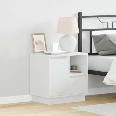 vidaXL Nočný stolík 2 pcs Biela 50 x 34,5 x 50 cm Kompozitné drevo