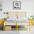 vidaXL Nočné stolíky 2 ks horčicovo-žlté 34,5x39x44 cm oceľ