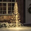 vidaXL Vianočný stromček 240 LED Teplá biela 180 cm Ratan