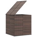 vidaXL Záhradný úložný box z polyratanu 100x97,5x104 cm hnedý