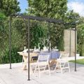 vidaXL Strieška antracitová 2x2,3 m 180 g/m² látka a oceľ