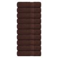 vidaXL Utierky na ruky FROGN 10 ks hnedé 50x100 cm 360 g/m²
