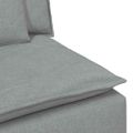 vidaXL Modulová stredová pohovka s vankúšmi, svetlosivá 100 cm