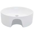 vidaXL Umývadlo s prepadom 36x13 cm keramické biele